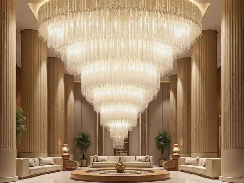 非标定制酒店大堂水晶装饰灯具-K100