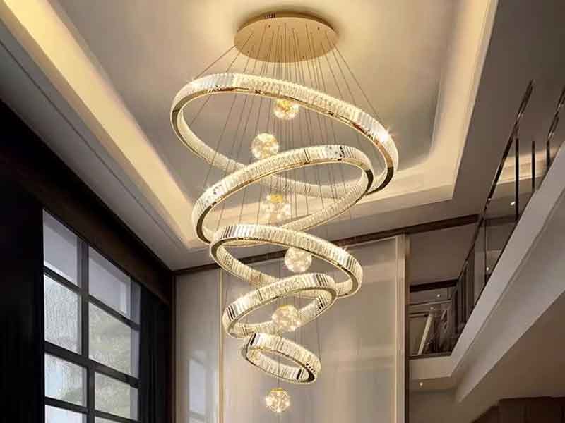 复式别墅圆环水晶吊灯-K029 复式别墅圆环水晶吊灯-K029