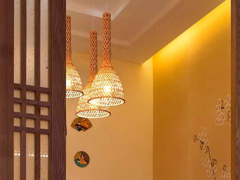 非标餐厅吧台木艺吊灯-K050
