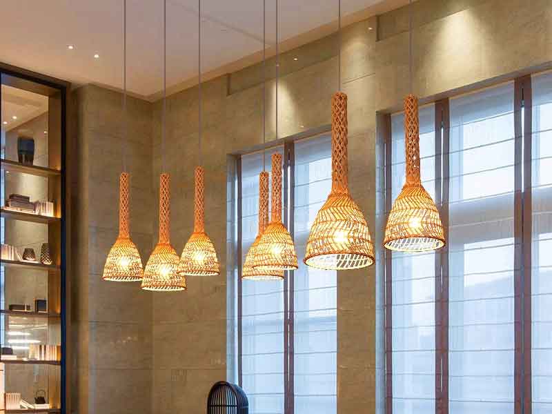 非标餐厅吧台木艺吊灯-K050