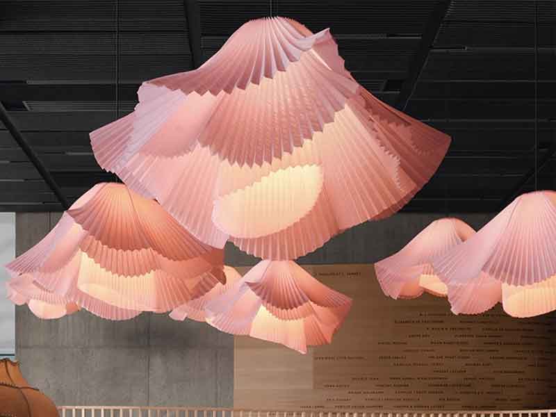 非标工程布艺花朵吊灯-K055 非标工程布艺花朵吊灯-K055