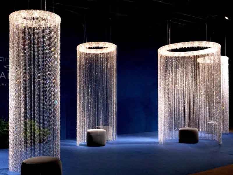 非标定制水帘水晶灯-K073 非标定制水帘水晶灯-K073