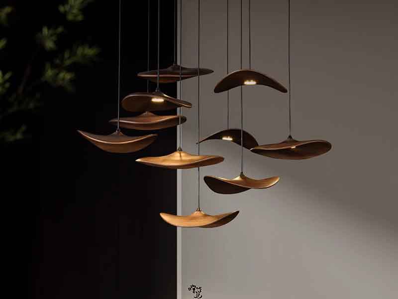 非标定制北欧木艺鱼线吊灯-K074