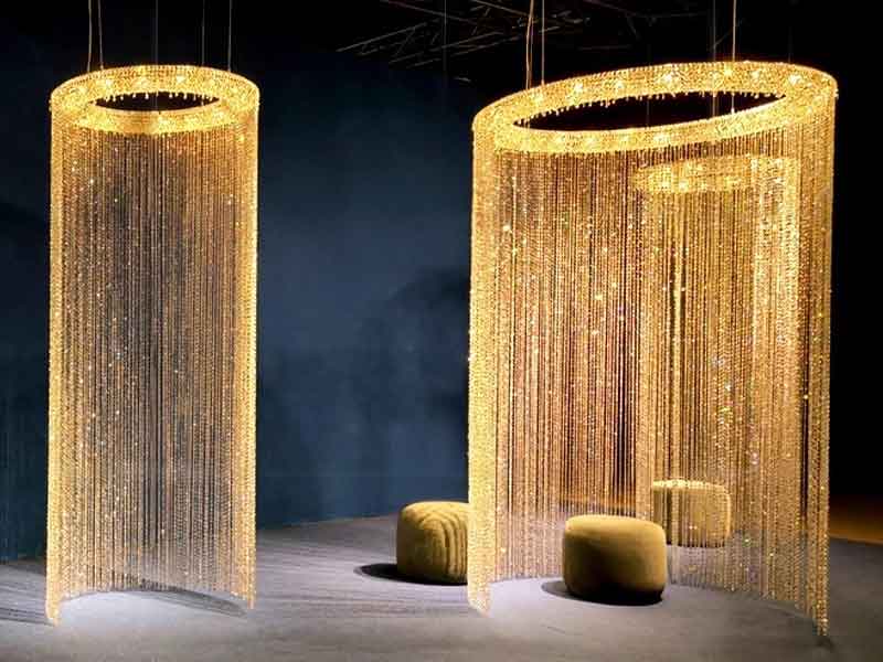 非标定制水帘水晶灯-K073 非标定制水帘水晶灯-K073