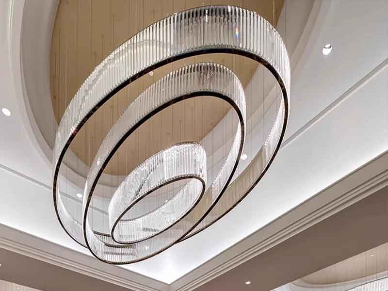 非标定制酒店大堂椭圆水晶大吊灯-K081