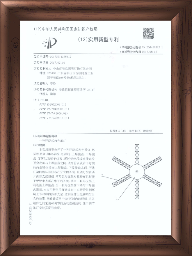 外观专利-4204833水晶灯-2